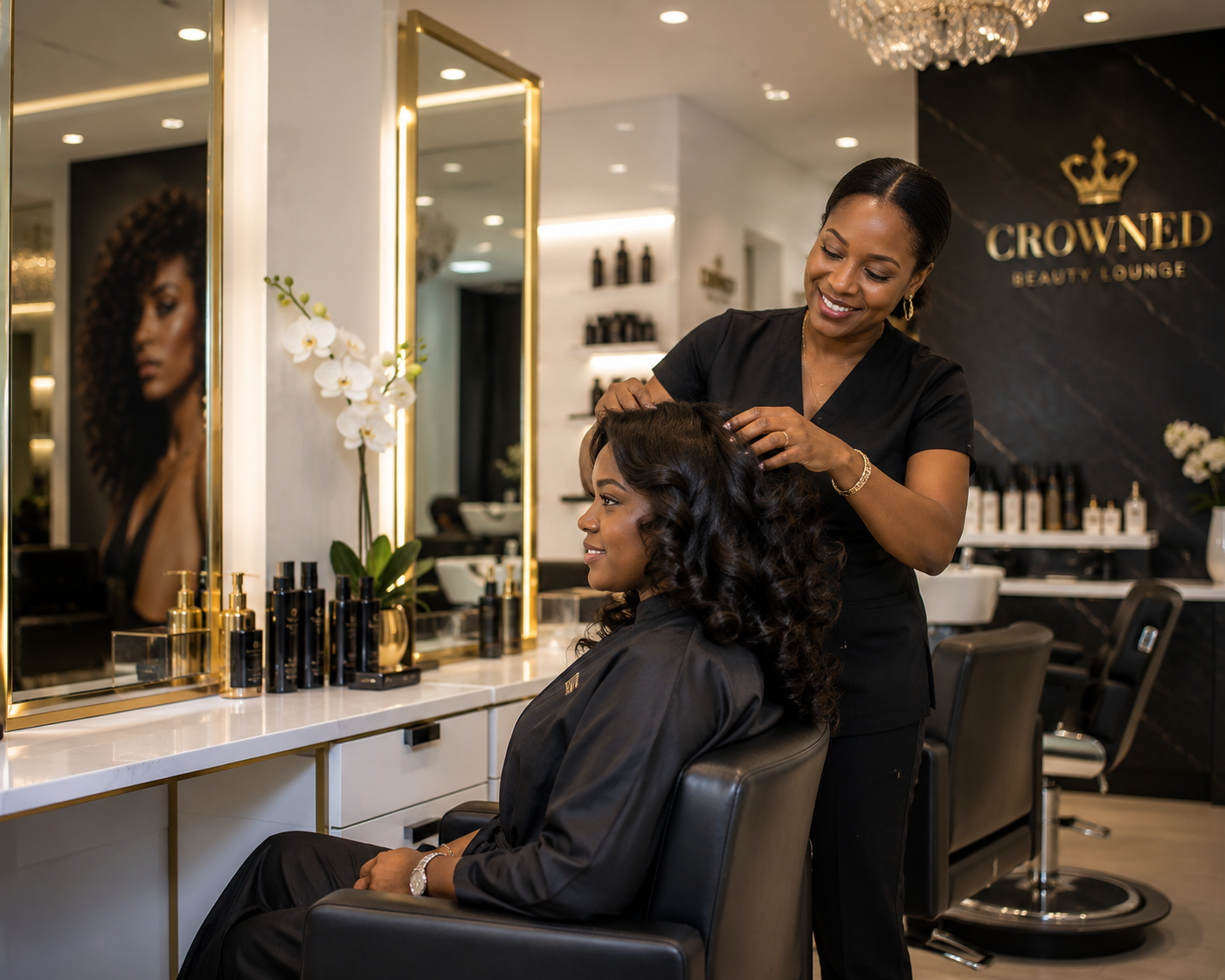 Hair salon interior